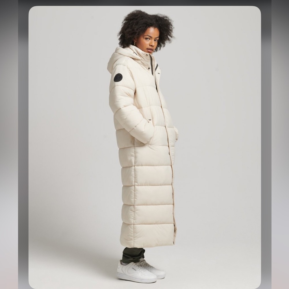 Superdry Cocoon Longline Puffer Coat - Picture 2 of 2